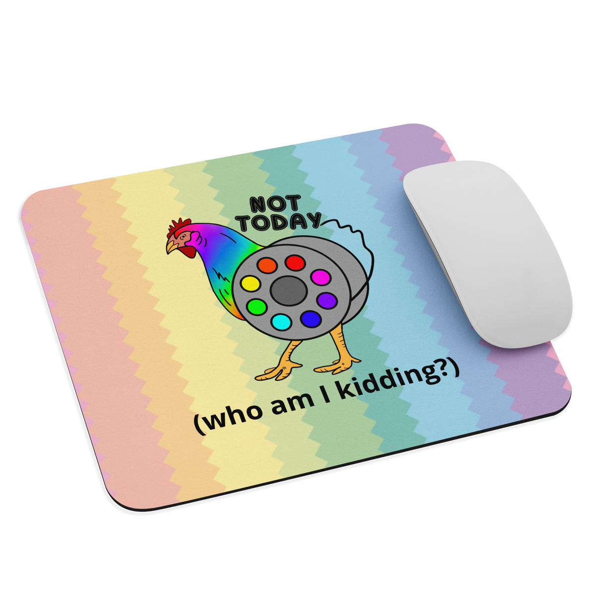 Chicken Bobbin mouse pad Impish Geek Designs