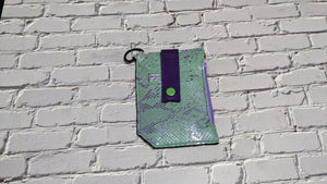 Green/Purple Faux Snakeskin Pocket Pal