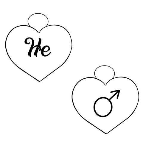 He Pronoun #5 Zipper pull