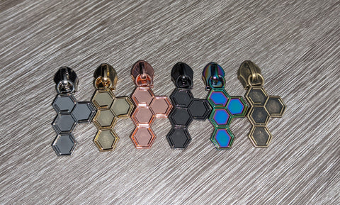 Honeycomb #5 Zipper pull