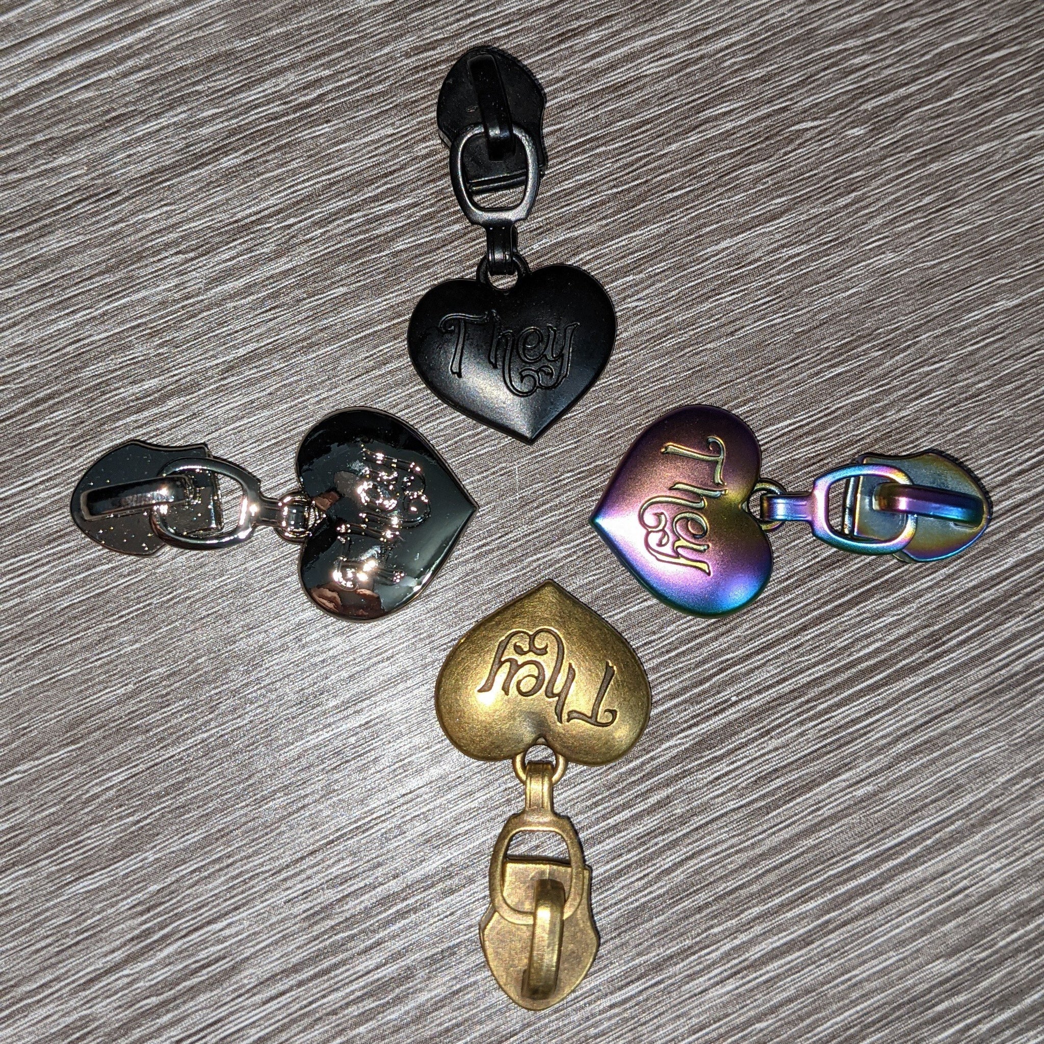 Transgender Pronoun #5 Zipper pull