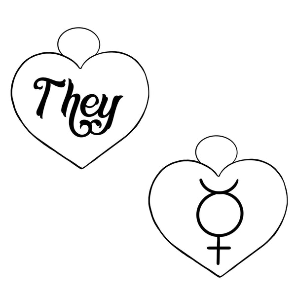Nonbinary Pronoun #5 Zipper pull