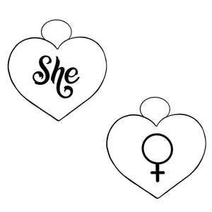 She Pronoun #5 Zipper pull