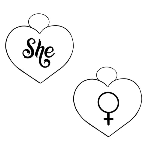 She Pronoun #5 Zipper pull