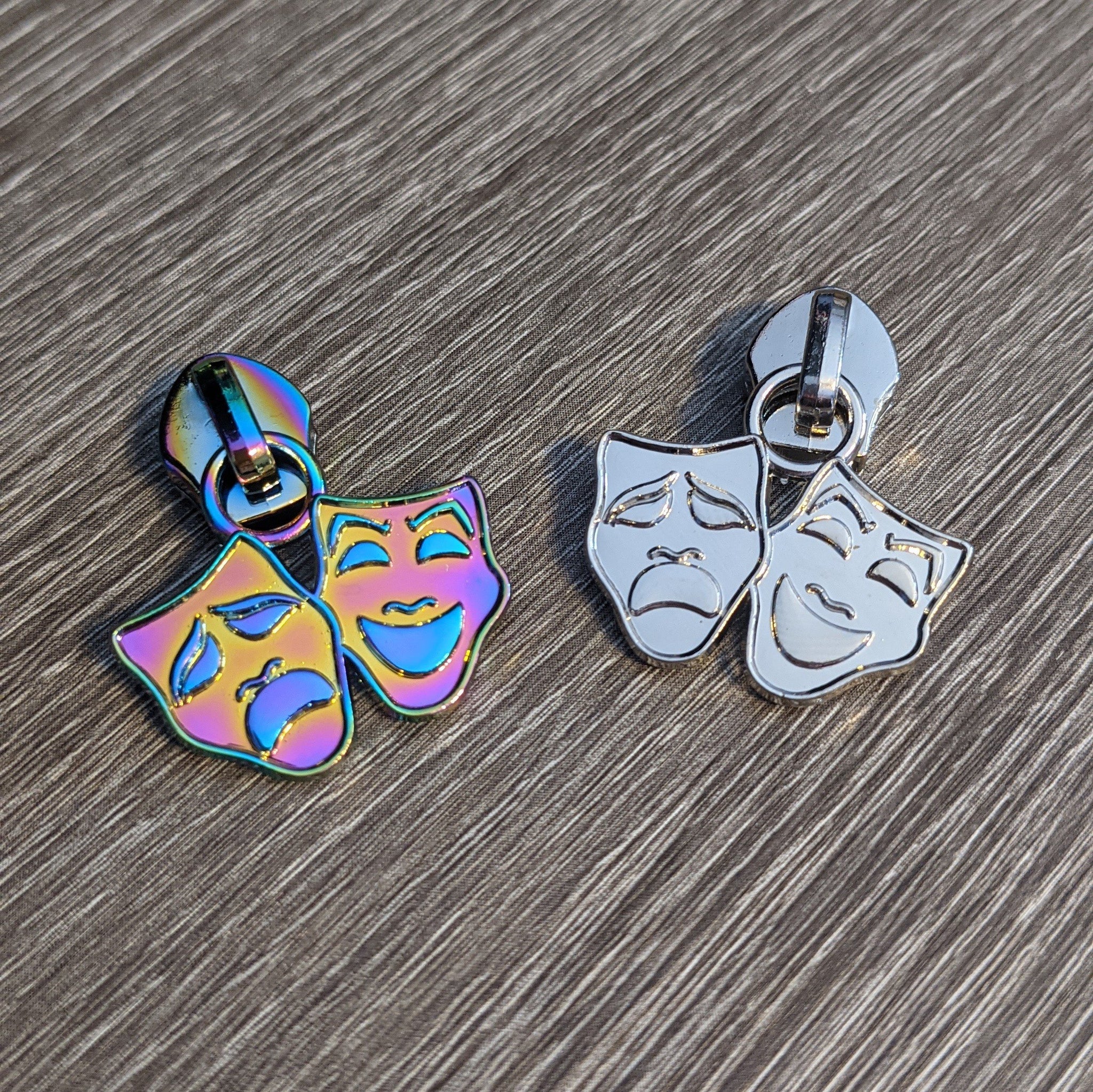 Theatre Masks #5 Zipper pull