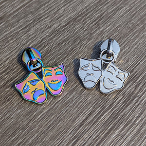 Theatre Masks #5 Zipper pull