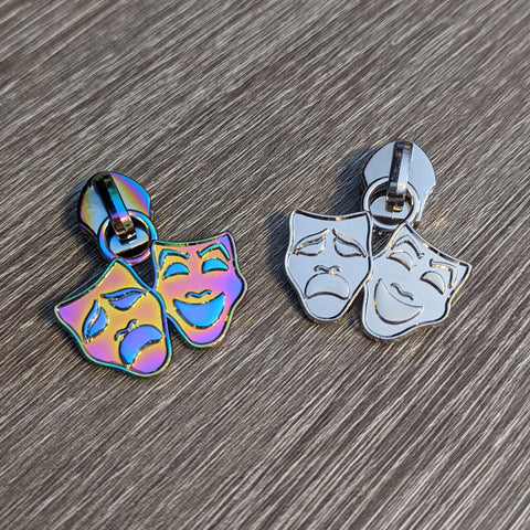 Theatre Masks #5 Zipper pull