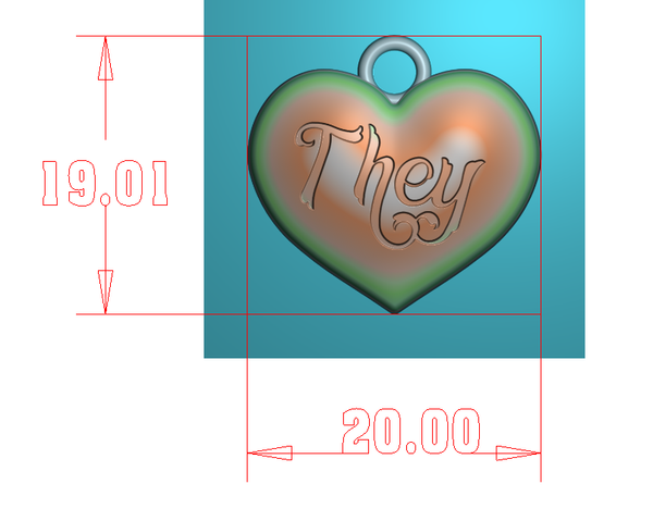 Transgender Pronoun #5 Zipper pull