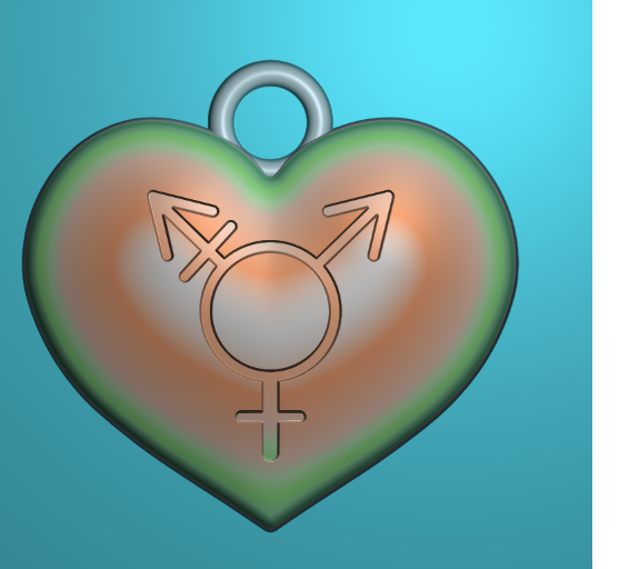 Transgender Pronoun #5 Zipper pull